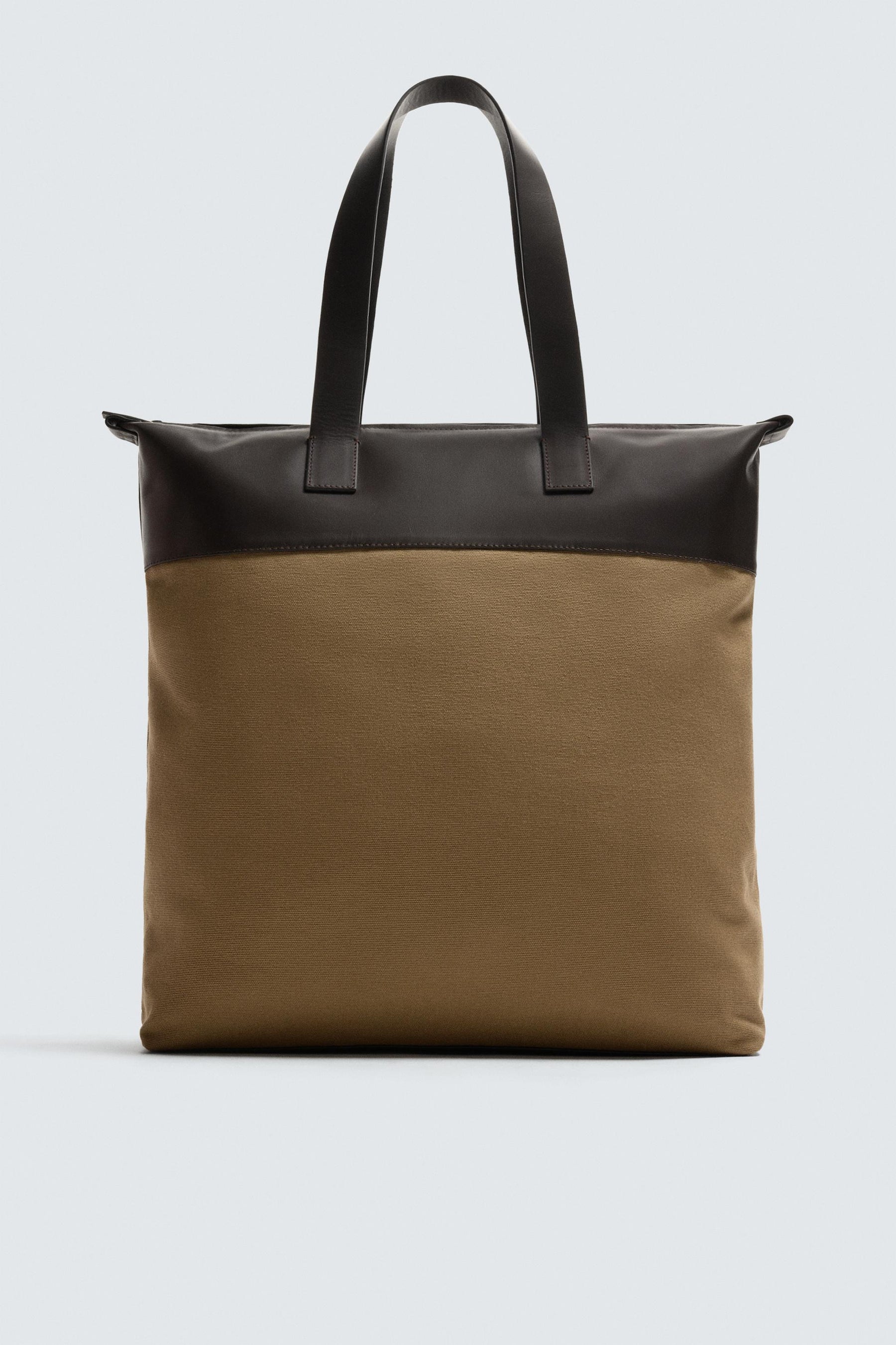 SHOPPER BAG WITH LEATHER DETAILS - Image 4