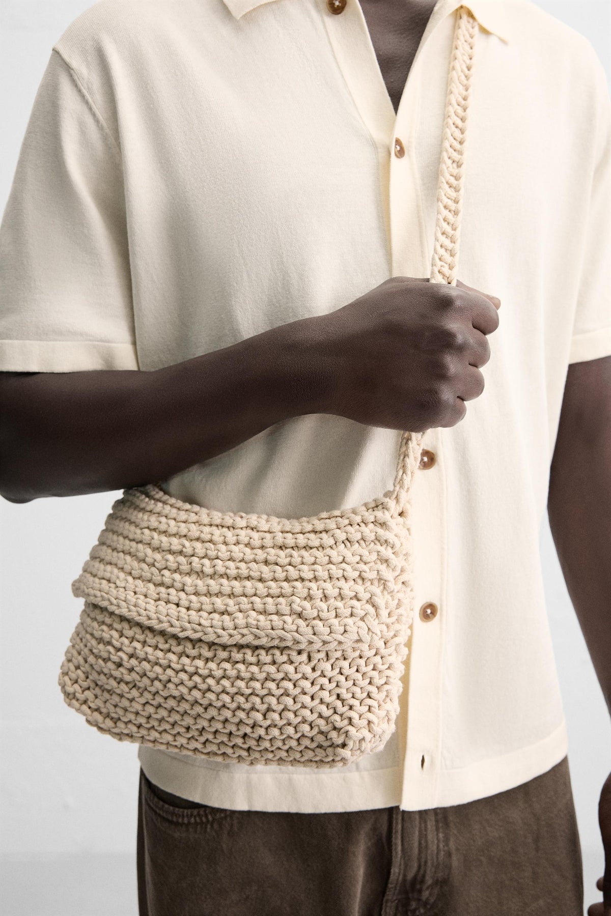 MACRAMÉ CROSSBODY BAG - Image 1