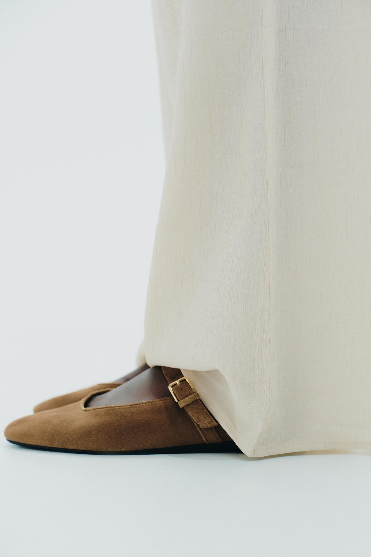 Suede Ballerina Flats