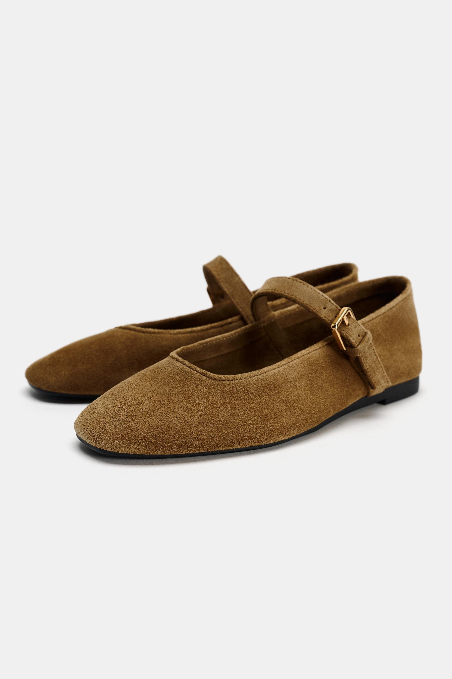 Suede Ballerina Flats