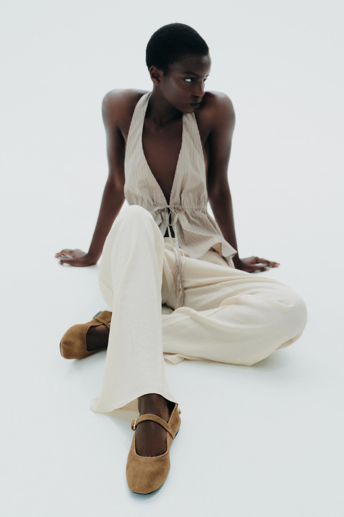 Suede Ballerina Flats