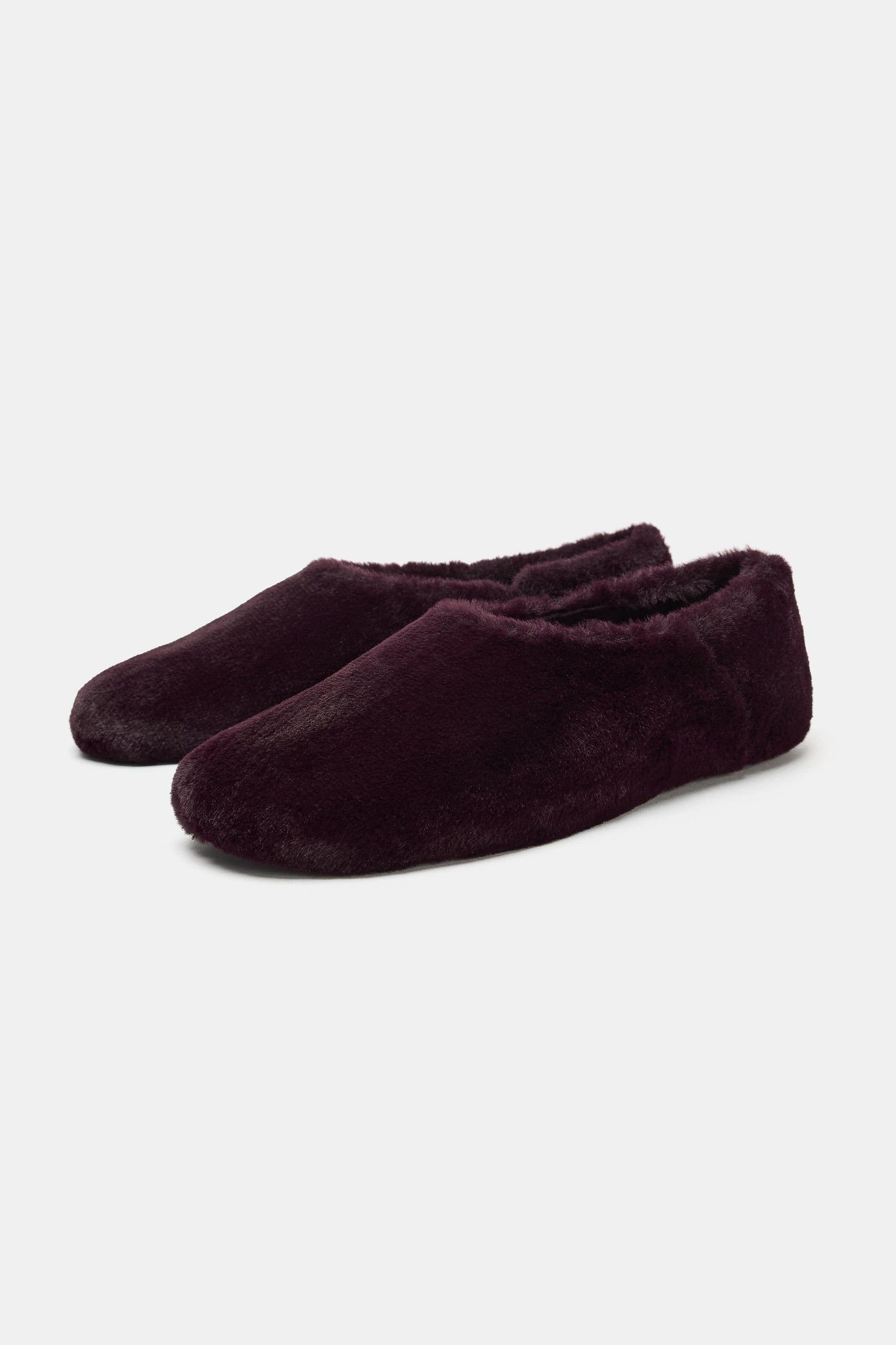 Faux Fur Ballet Slippers