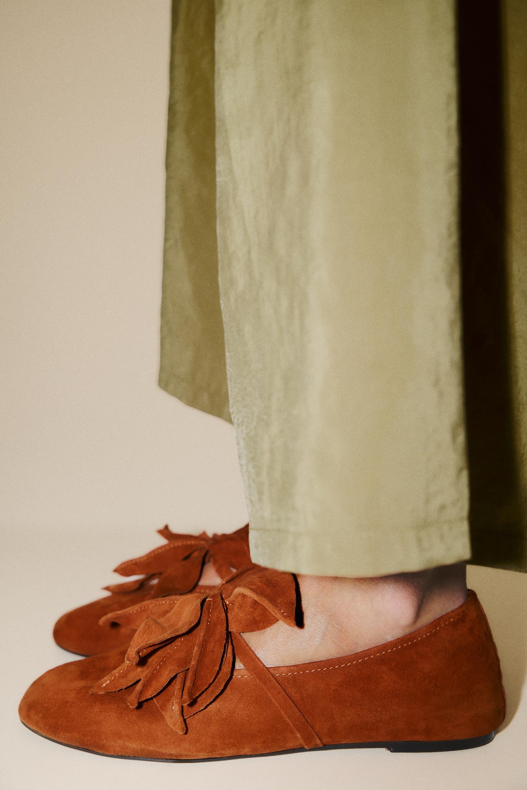 Leather Ballerina Flats