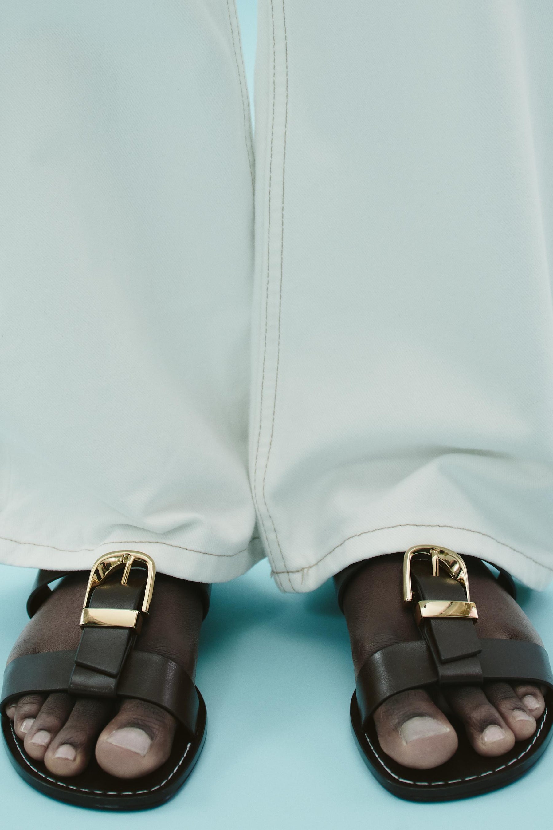 Double-Strap Flat Sandals