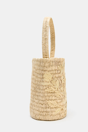 BRAIDED DESIGN BASKET BAG