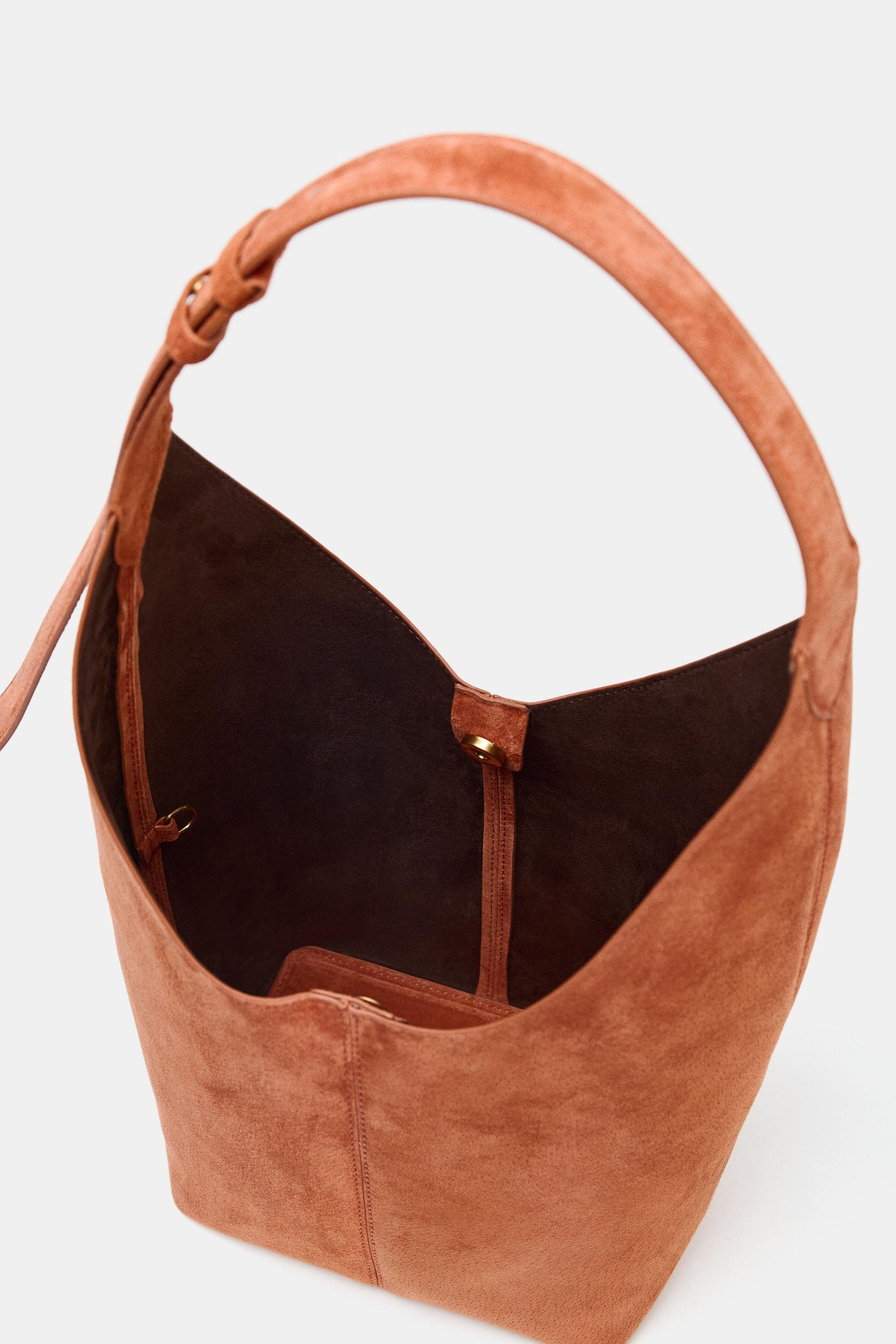 Suede Maxi Bucket Bag