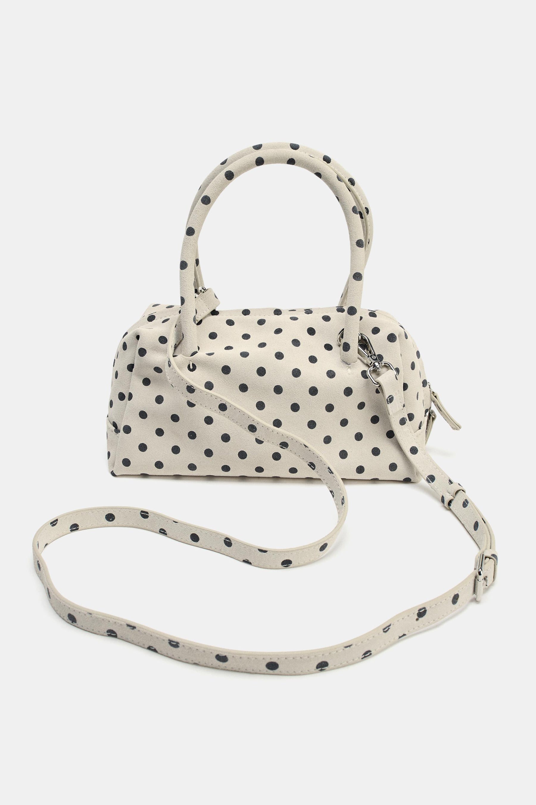 Printed Split Suede Bag
