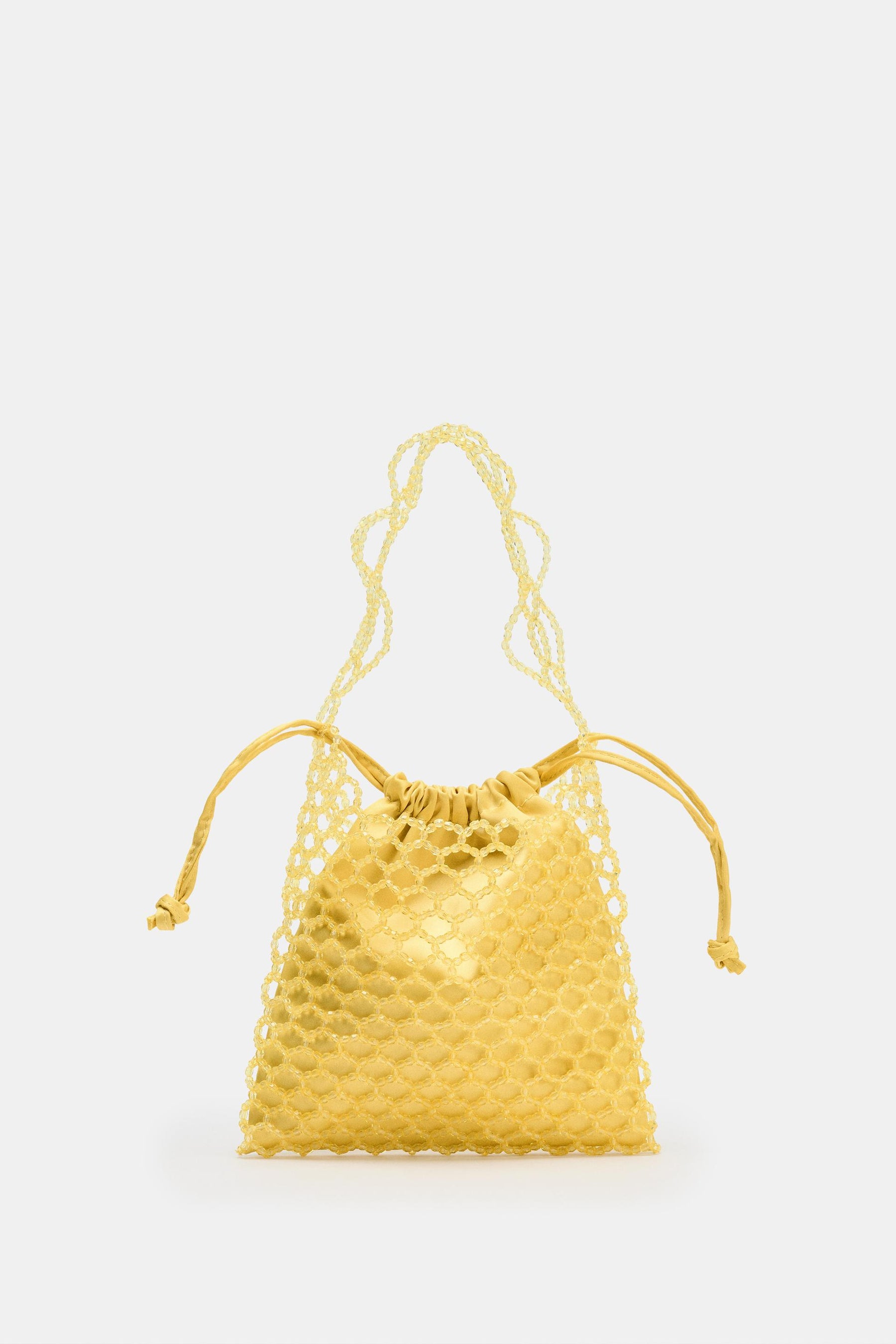 BEADED MINI BUCKET BAG