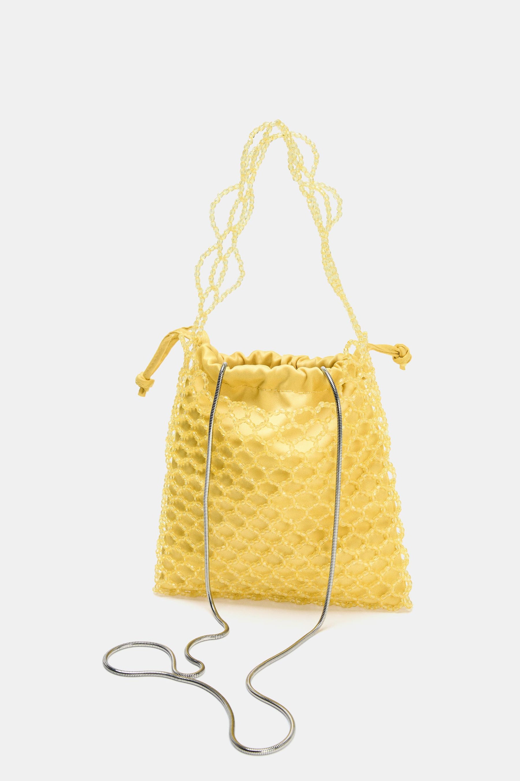 BEADED MINI BUCKET BAG