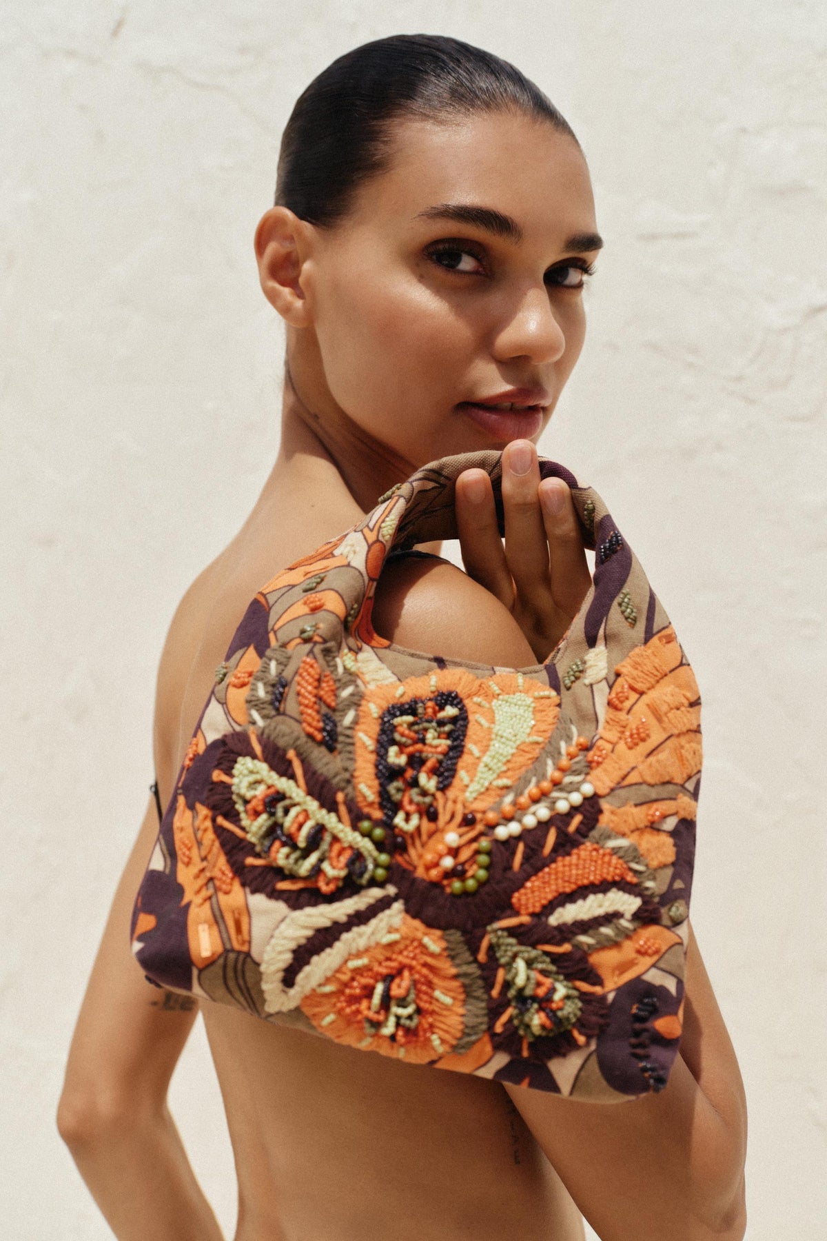 Multicoloured Beaded Fashion Bag